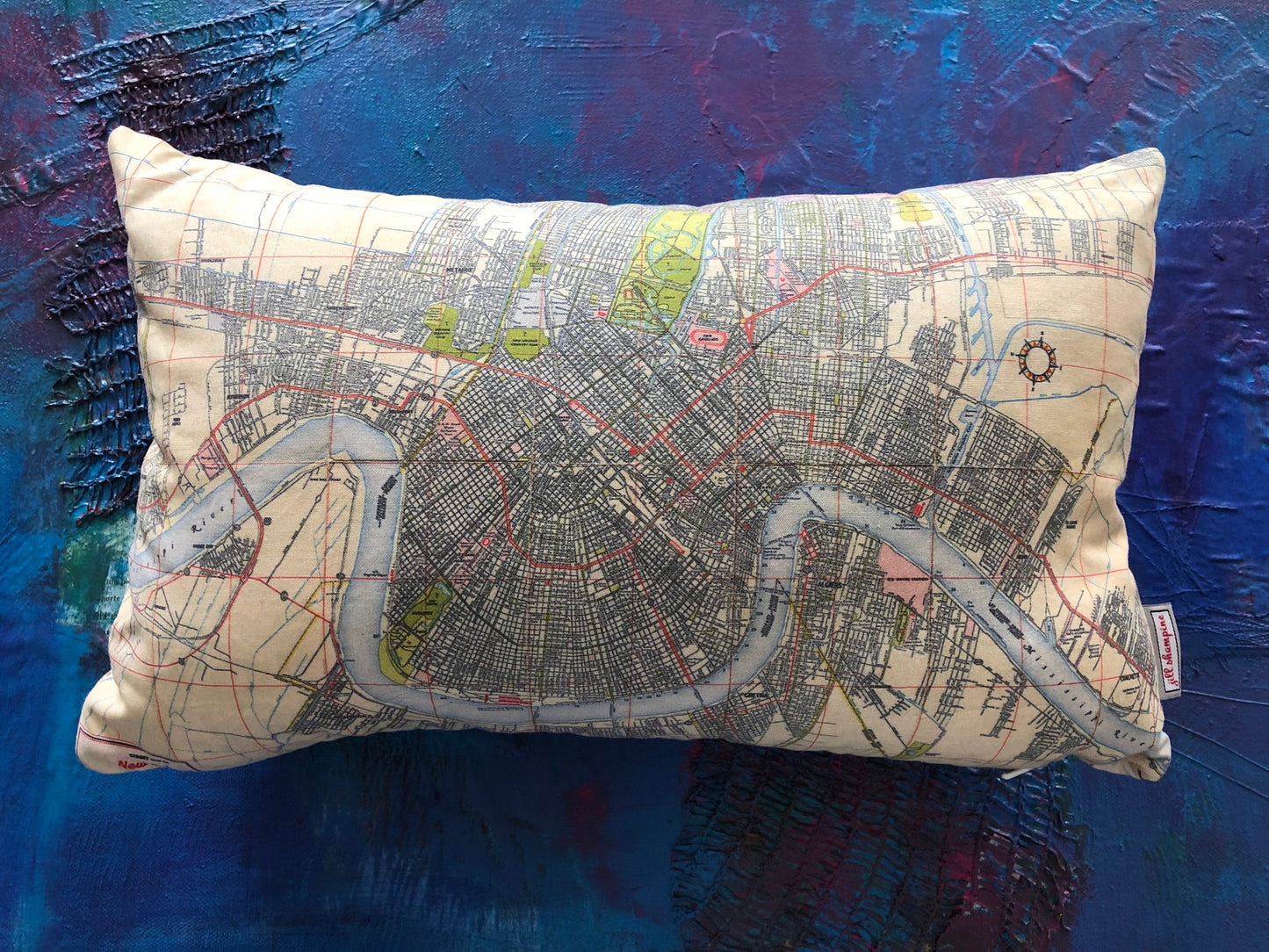 NOLA Map Pillow